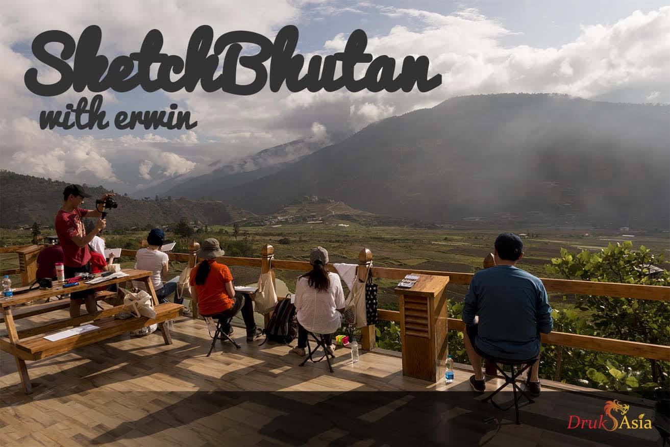 Travel Sketch to Bhutan with Erwin and Drukasia