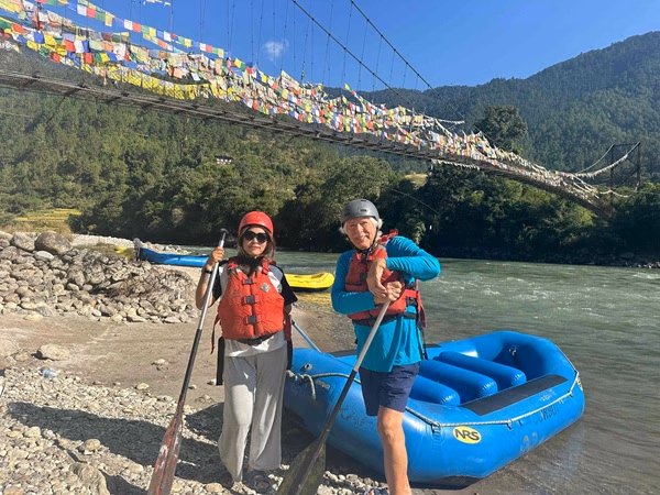 Druk Asia and SoulTrips Guests in Bhutan Whitewater Rafting
