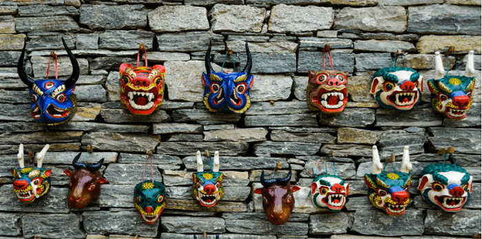 Bhutan Wooden Masks